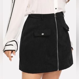 Corduroy Mini Skirt black